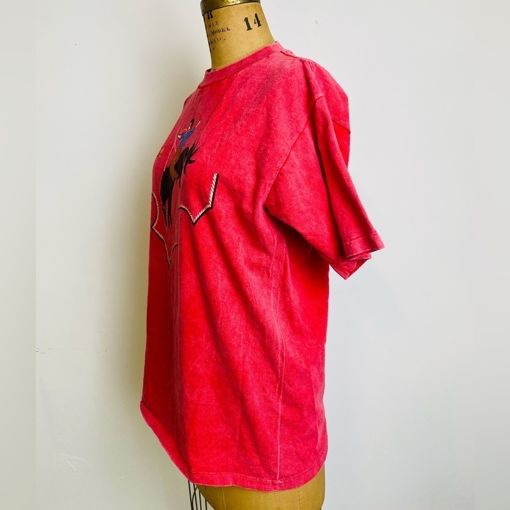 Vintage Bucking Bronco T-shirt, XL, Western T-shirt, Cowboy on Horse T-shirt - Picture 3 of 8